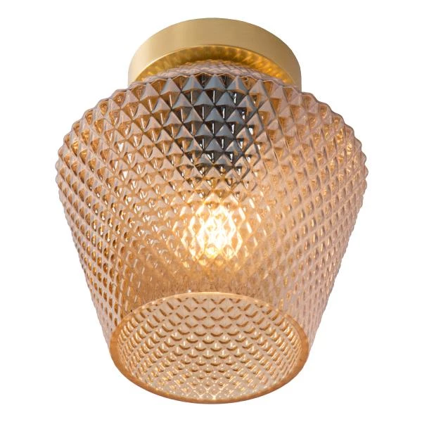 Lucide ROSALIND - Flush ceiling light - Ø 21 cm - 1xE27 - Amber - detail 1